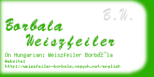 borbala weiszfeiler business card